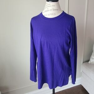J.Crew Royal Blue Women's Pullover Tunic  Sweater Sz.M
